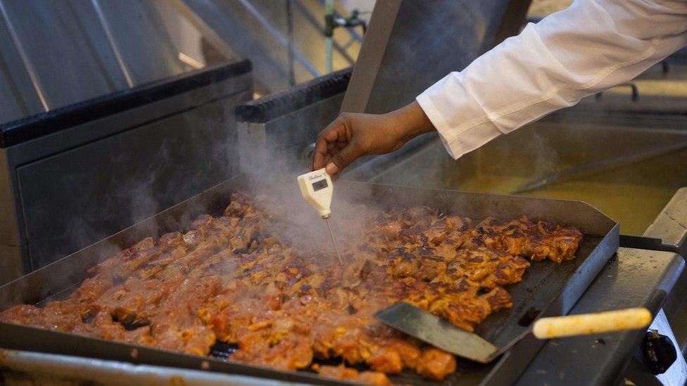 Stock image of food safety check