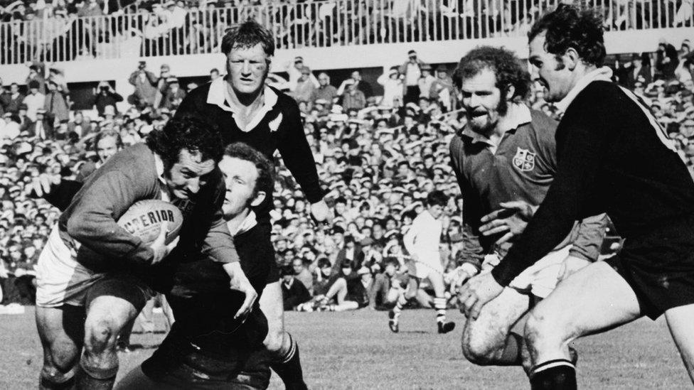 British Lions scrum half Gareth Edwards in action on 20th August 1971 against the All Blacks