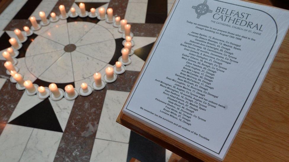 Omagh memorial at Belfast Cathedral