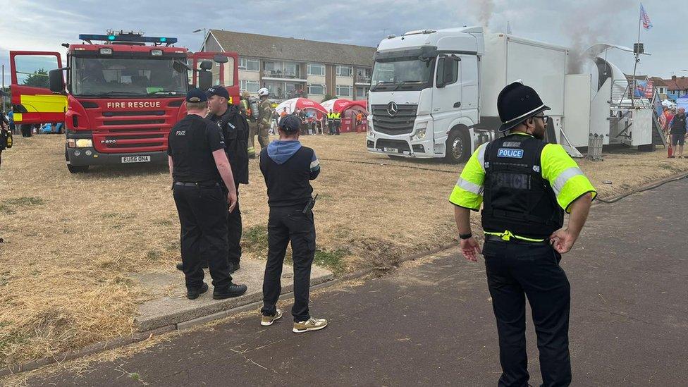 Fire engine at Clacton Air Show