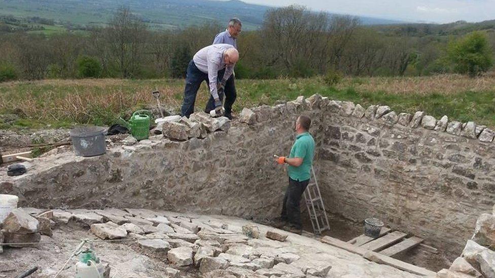 Farm pond being restored