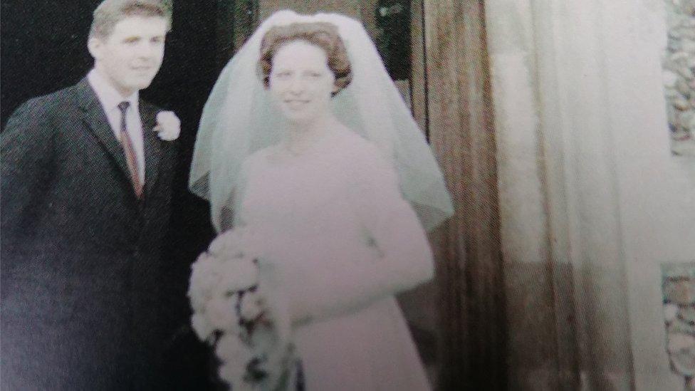 Peter and Pauline Leatherhead on their wedding day.