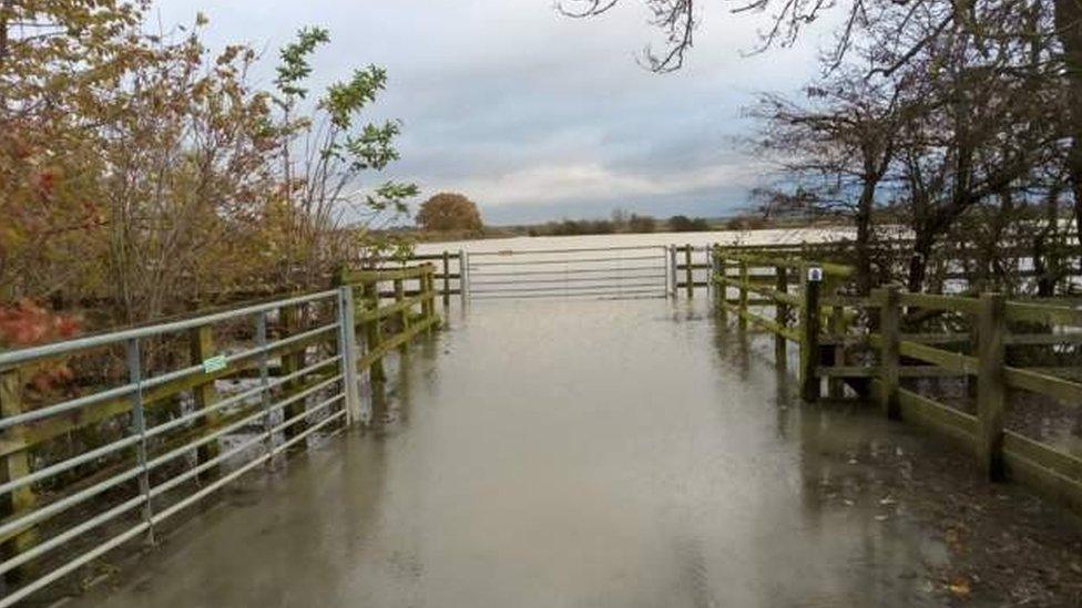 Flooding at Bransby in November