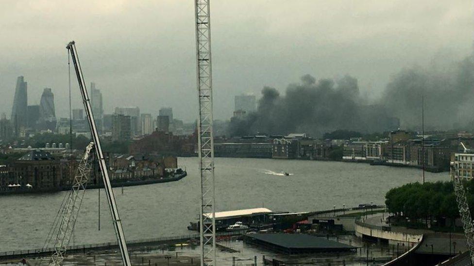 Fire in Wapping