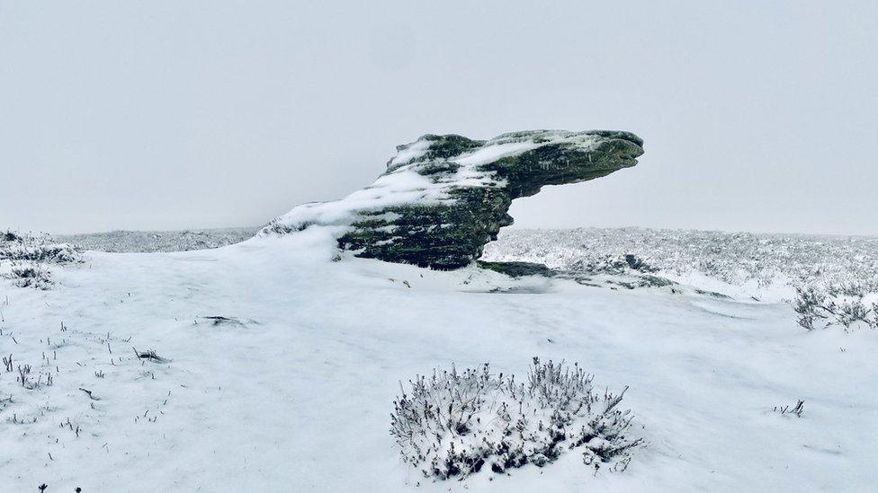 Snow in east Dartmoor