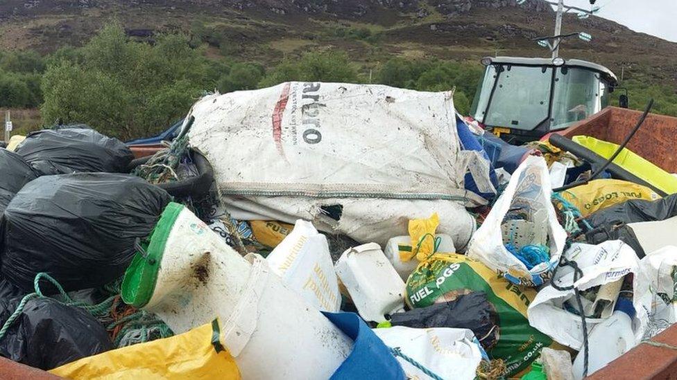 Rubbish from beaches