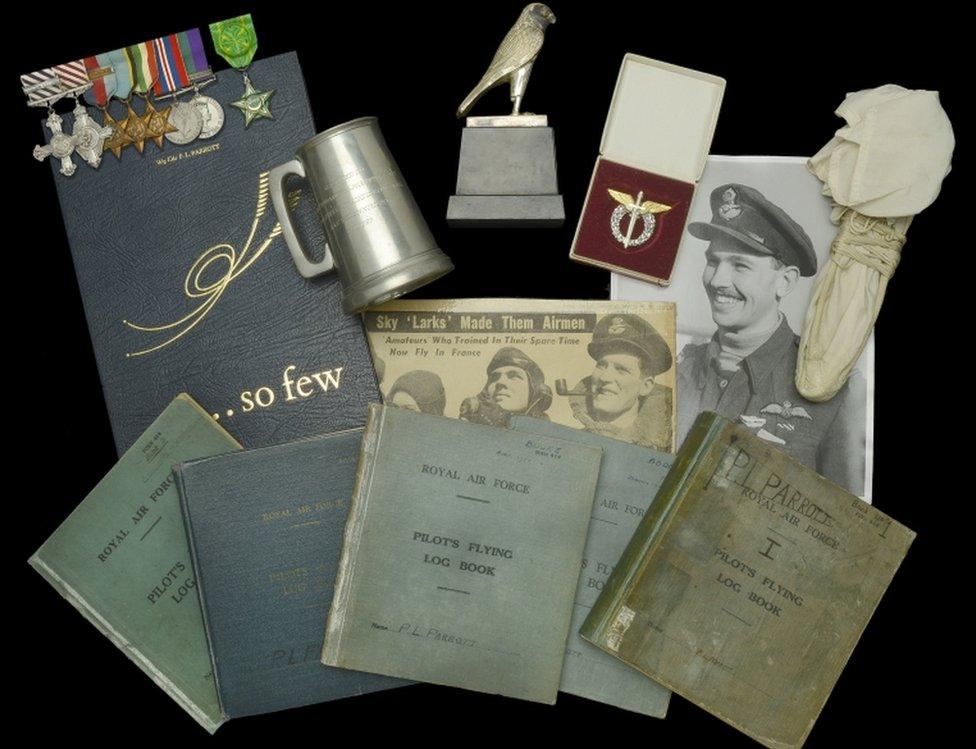 Wing Cdr Peter Parrott's belongings