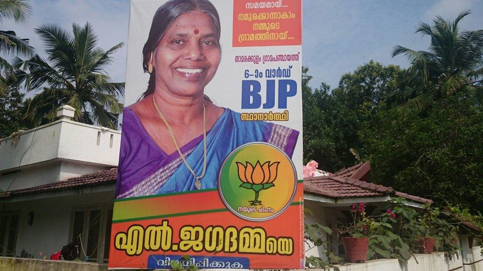 Jagadamma Kumar ran for local office in Kerala - but one vote she didn't get was her son's