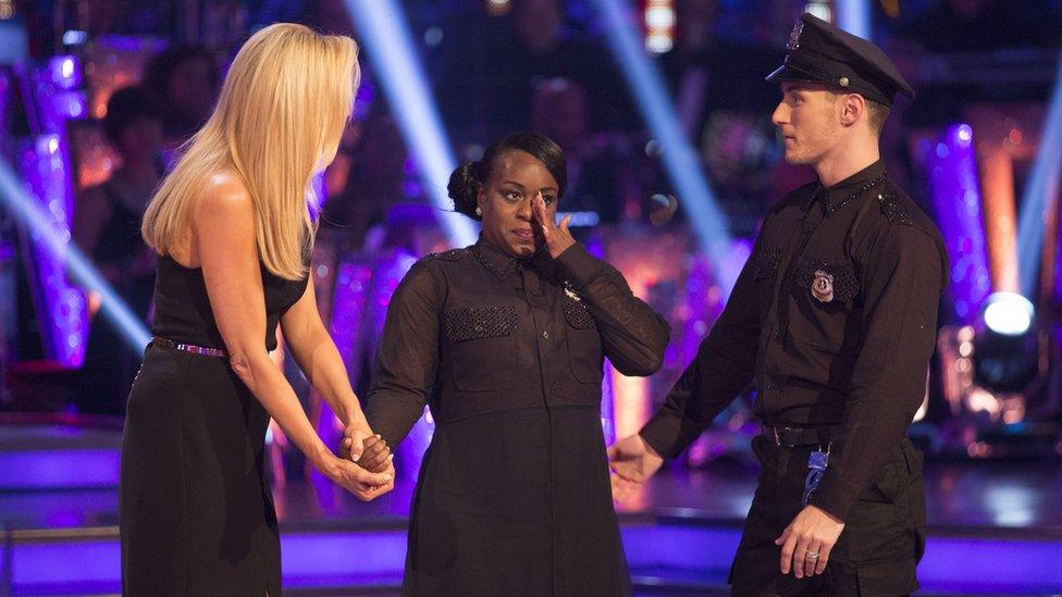 Tess Daly, Tameka Empson and Gorka Marquez