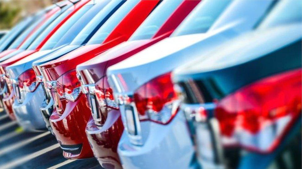 cars lined up