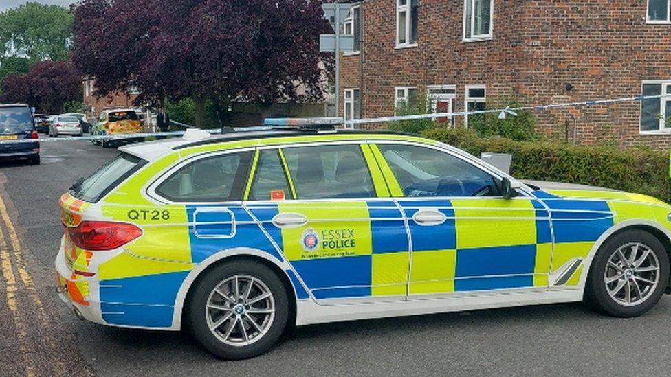 Police scene in Westfield, Harlow