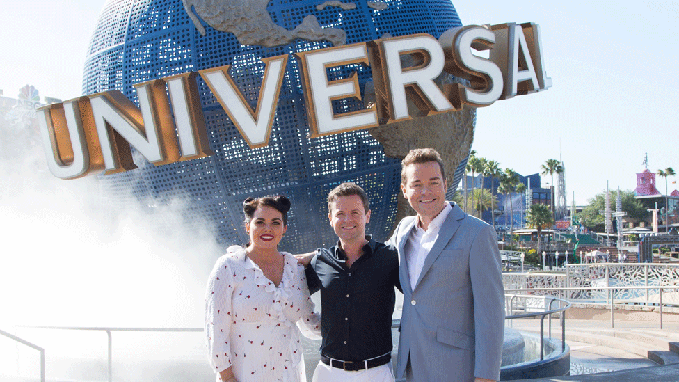 Scarlett Moffatt, Declan Donnelly and Stephen Mulhern