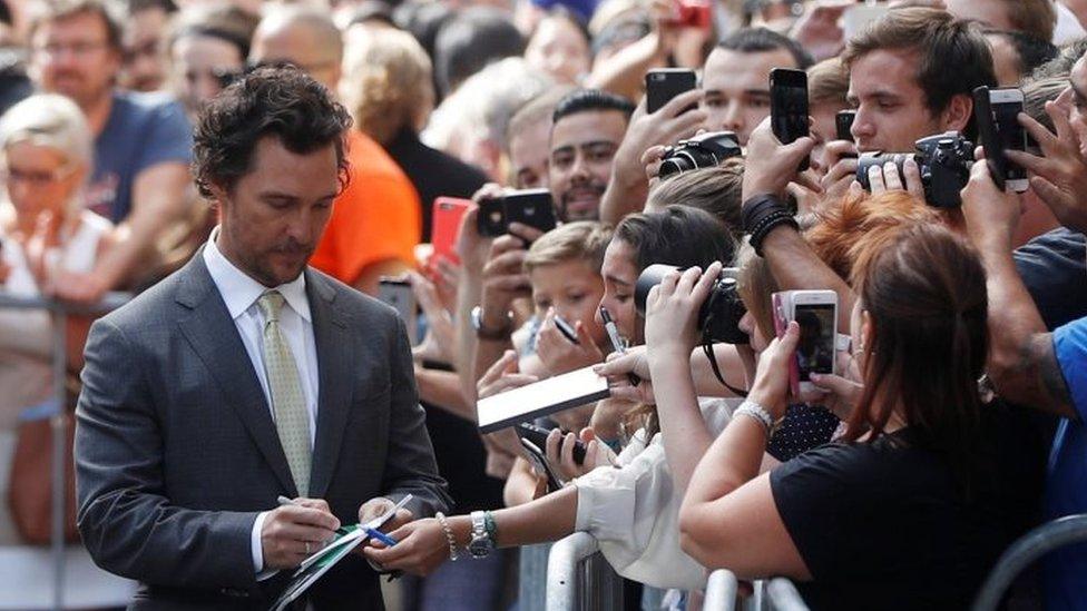 Actor Matthew McConaughey arrives on the red carpet for the film Sing during the Toronto International Film Festival (11 September 2016)