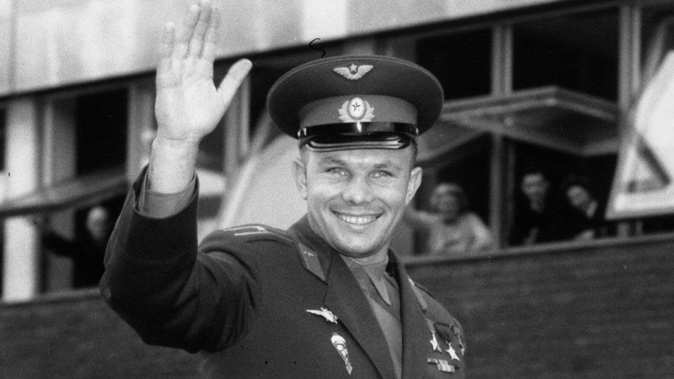 Yuri Gagarin on a visit to London in 1961