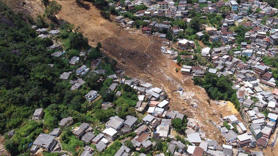 Mudslide seen from above