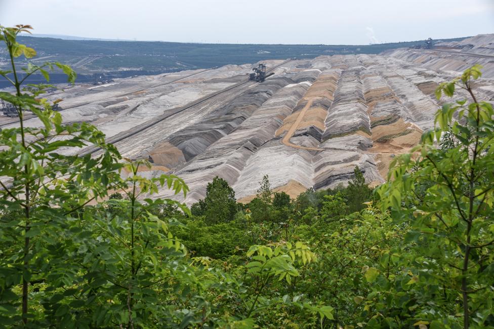 The mine and part of the remaining area of forest