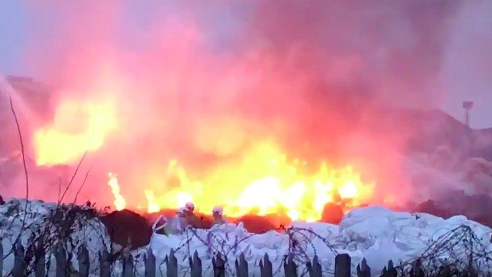 Fire at recycling plant in Sandycroft