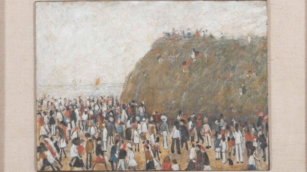 Beach by LS Lowry