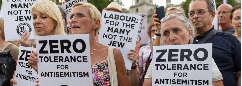 Protest against anti-Semitism in Labour