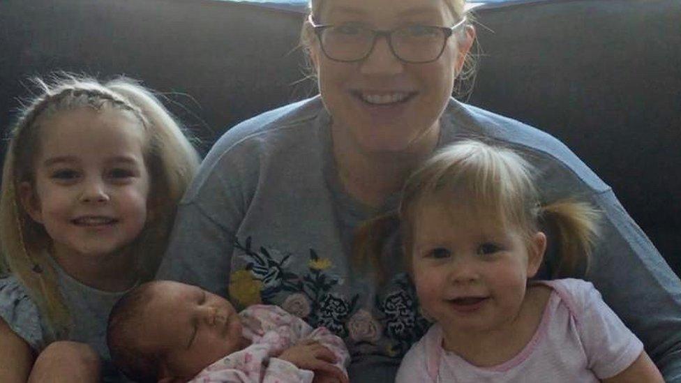 Nicola Kinloch with daughters Freya, Ariya and Ella