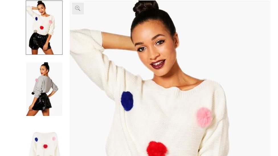 Pom pom jumper advert