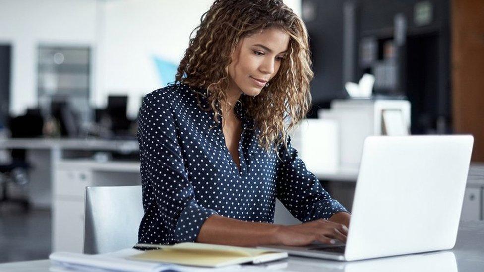 Woman working in an office