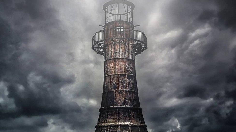 Whiteford Point Lighthouse in the Gower Peninsula, south Wales