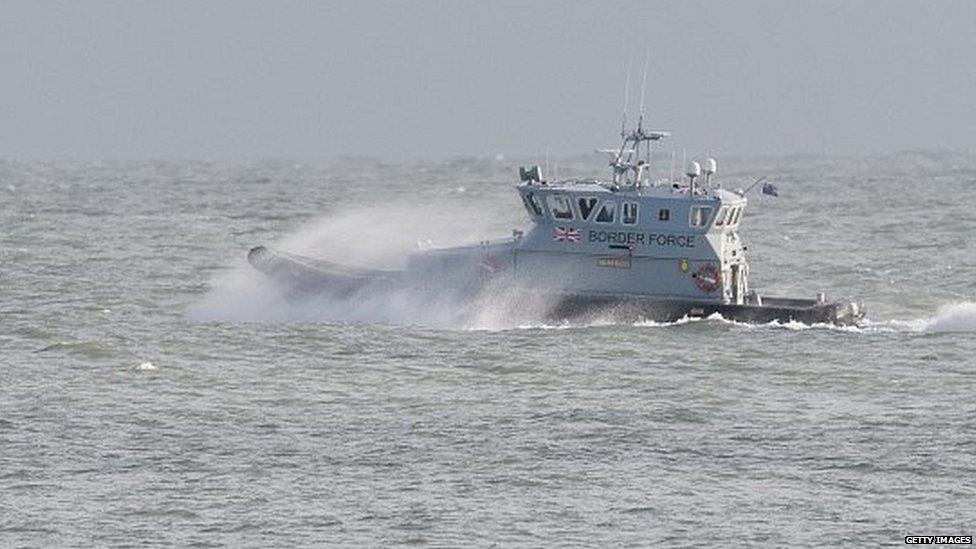 Border Force vessel on patrol in the English Channel