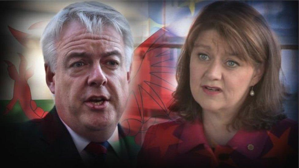 Carwyn Jones a Leanne Wood