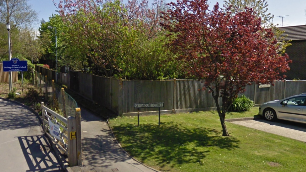 Google image of Seymour Court road sign.