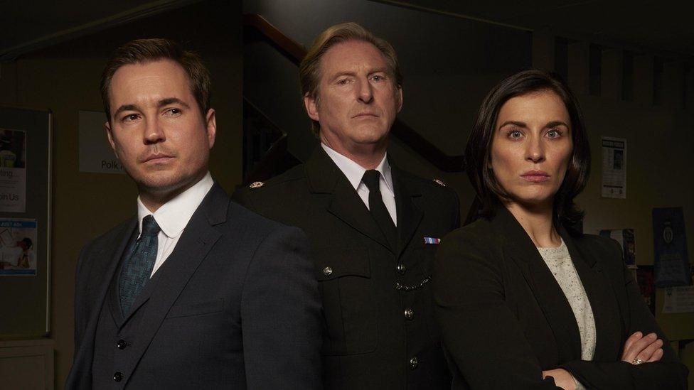 Line of Duty cast: Det Sgt Steve Arnott (Martin Compston), Supt Ted Hastings (Adrian Dunbar), Det Sgt Kate Fleming (Vicky McClure)