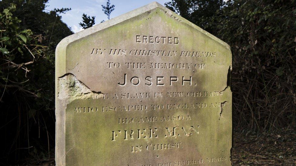 A gravestone in Chelmsford belonging to Joseph Freeman