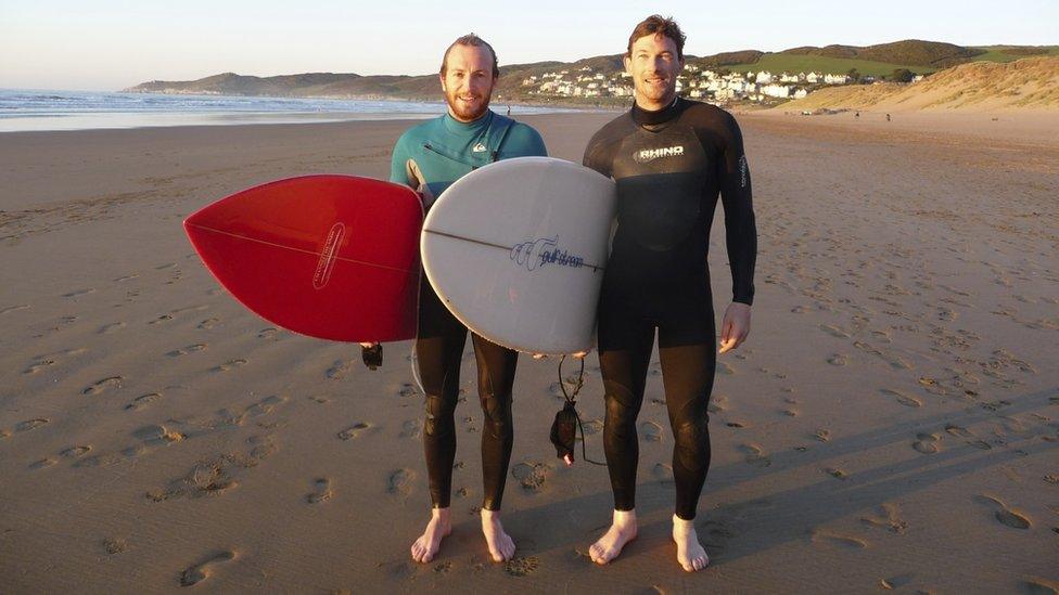 Marcus Chapman (left) with his friend Nelson Pratt