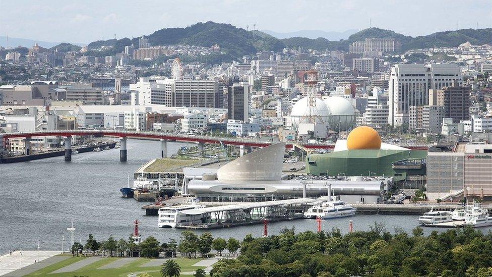 A view of modern-day Nagasaki