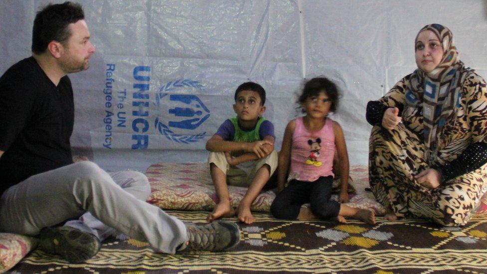 Declan Lawn meets refugees in Lebanon