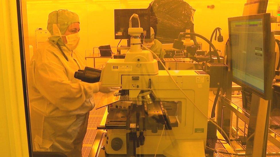 Staff working at Diodes plant in Greenock