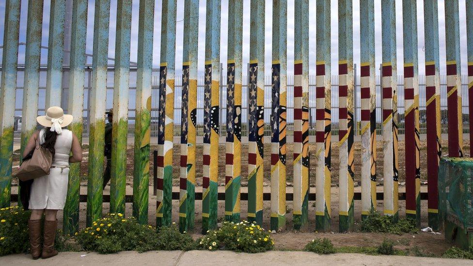 Woman at border