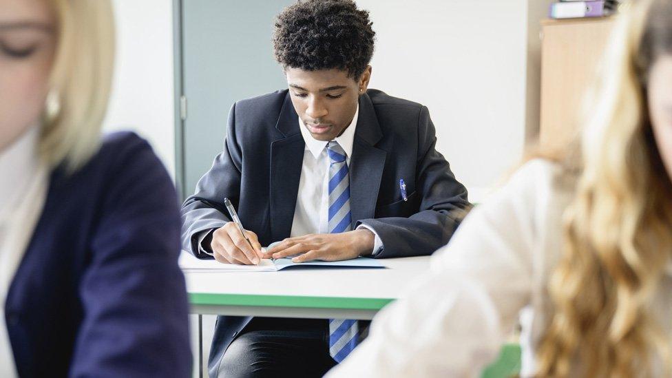 Pupils sit school exam