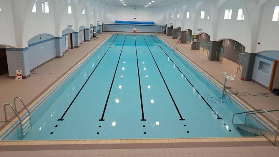 The indoor pool