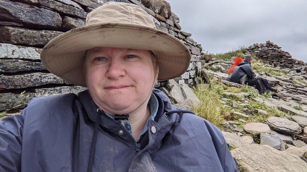 Heather Leonard at Skaill Farm on Rousay last summer