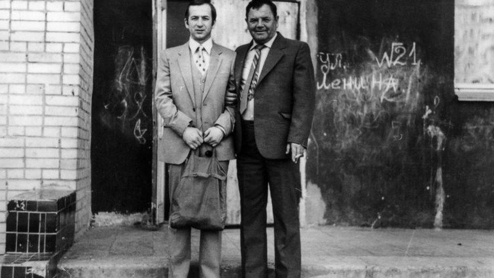 Skripal with his father