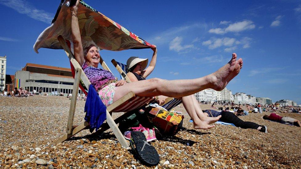Hot weather in Brighton