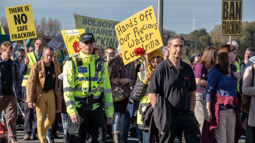 Local communities and environmental groups have protested against fracking