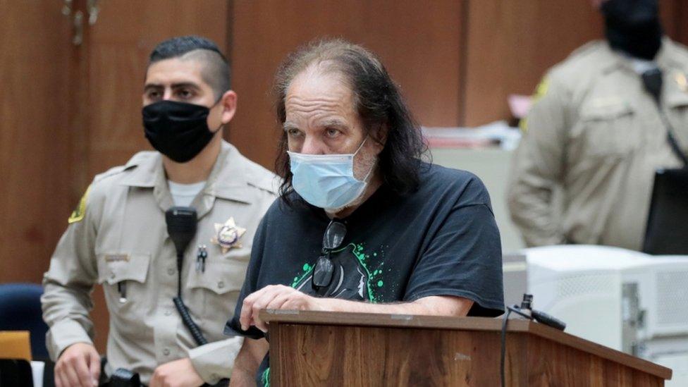 Adult film star Ron Jeremy appears in Los Angeles County Superior Court, California, 23 June 2020