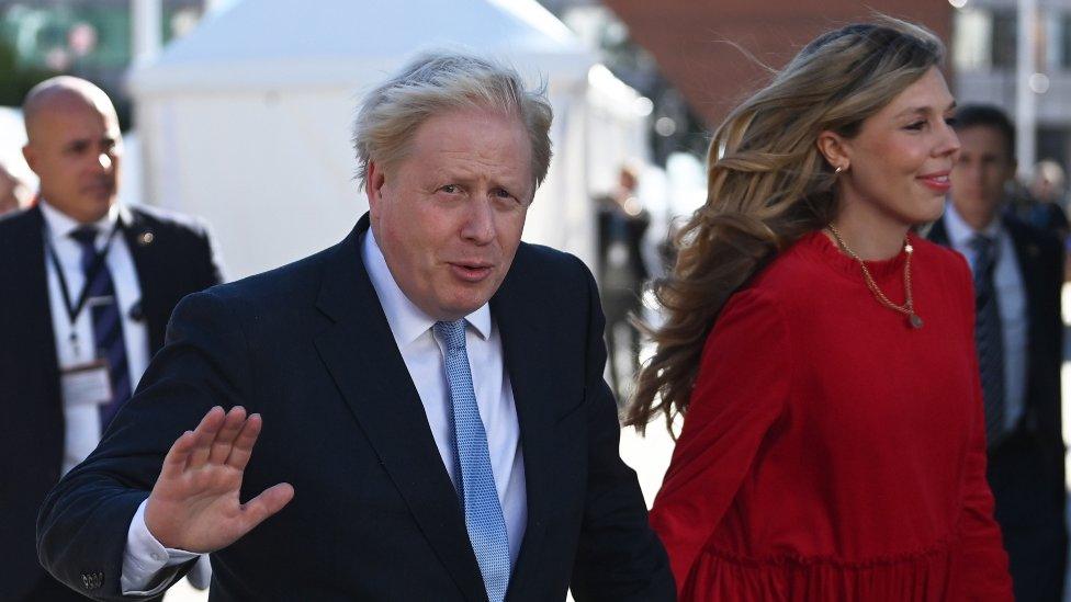 Boris Johnson and his wife