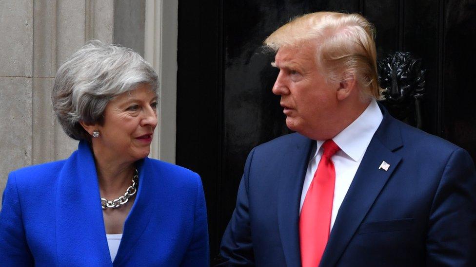 Theresa May and Donald Trump