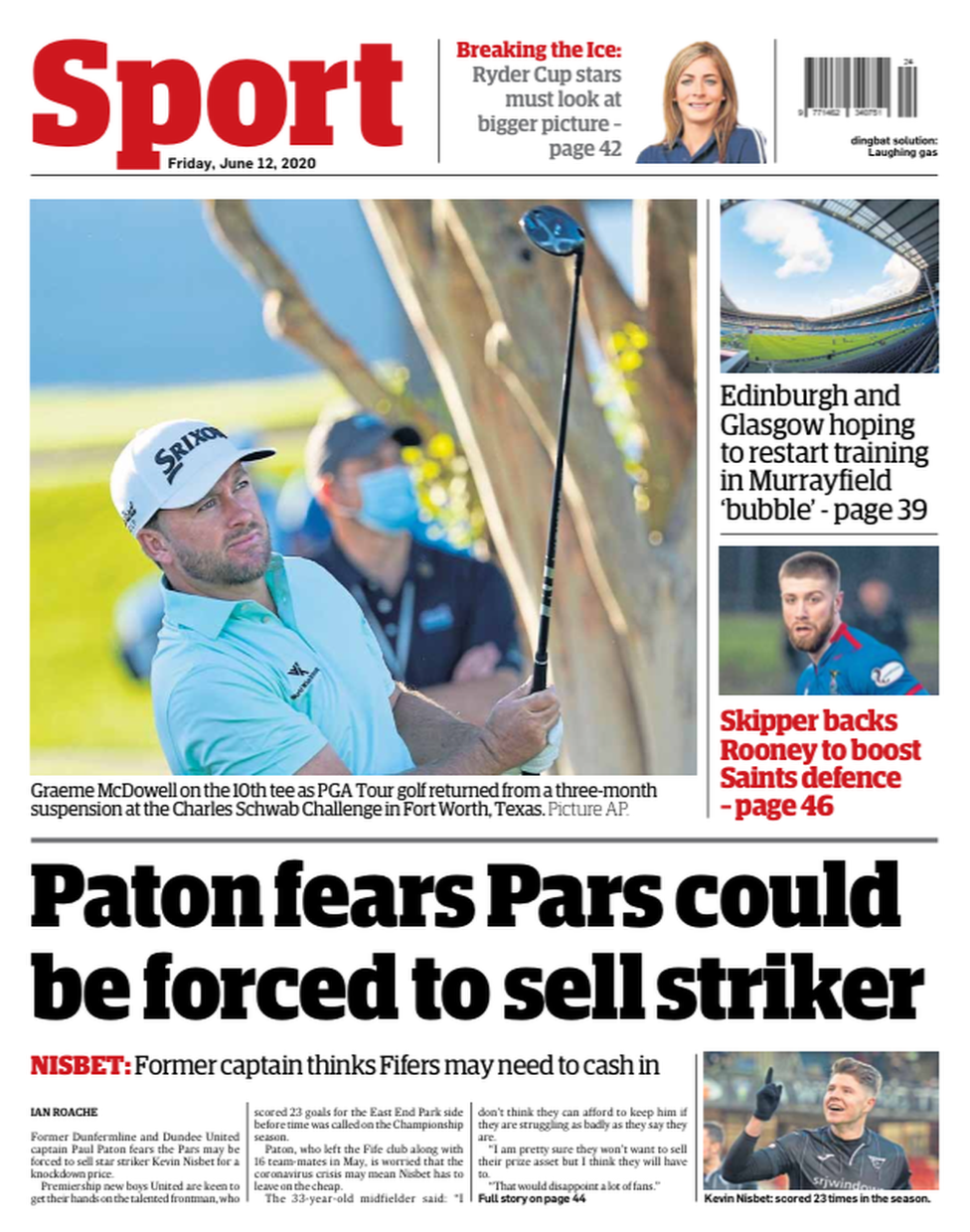 The back page of the Courier on 120620