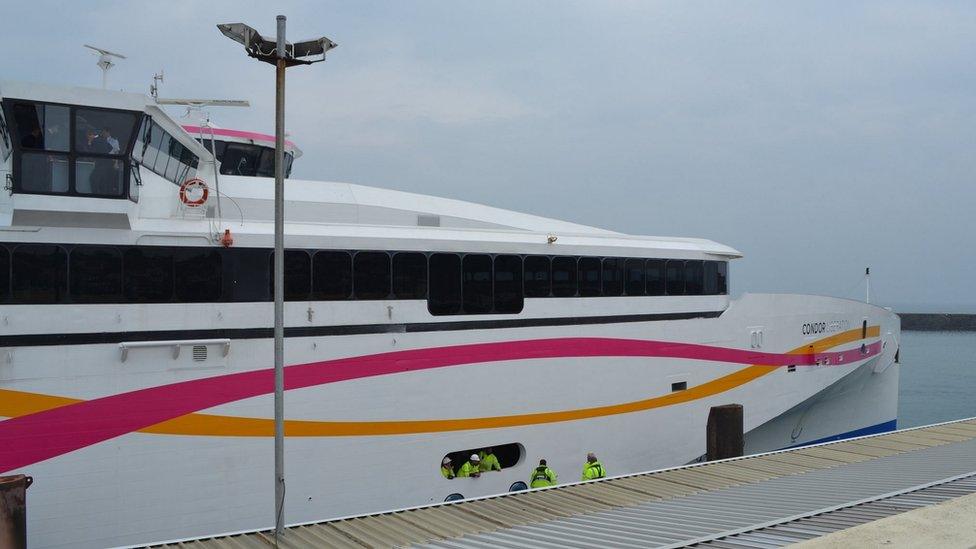 Condor Liberation in Guernsey's St Peter Port Harbour