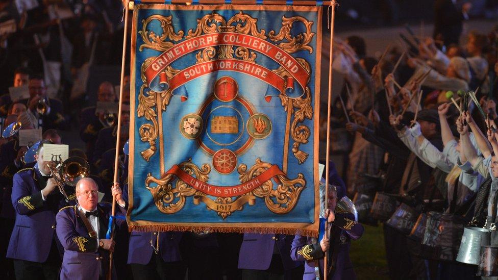 Grimethorpe Colliery Band at the London 2012 Olympics opening ceremony