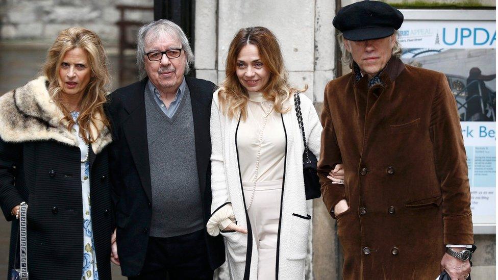 Bill Wyman at the wedding of Rupert Murdoch and Jerry Hall